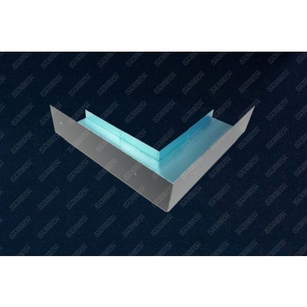 Szürke alumínium csatornaelem - sarok