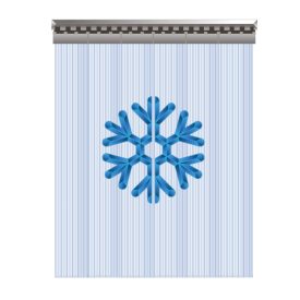 Fagyálló bordázott PVC hőfüggöny 1520 × 2550 mm