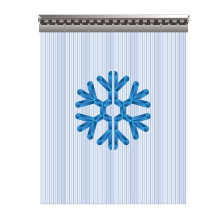 Fagyálló bordázott PVC hőfüggöny 1520 × 2550 mm