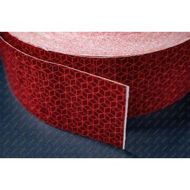 Fényvisszaverő szalag piros méterben