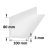 L alakú PVC takaróprofil 80 × 100 mm fehér/ 6 m