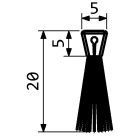 Kefetömítés 20 mm-es sörtével / 2 m