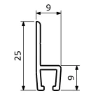Kefetömítés 25 mm-es sörtével / 2 m