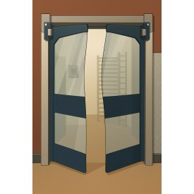 PVC lengőajtó 3000 × 3500 mm