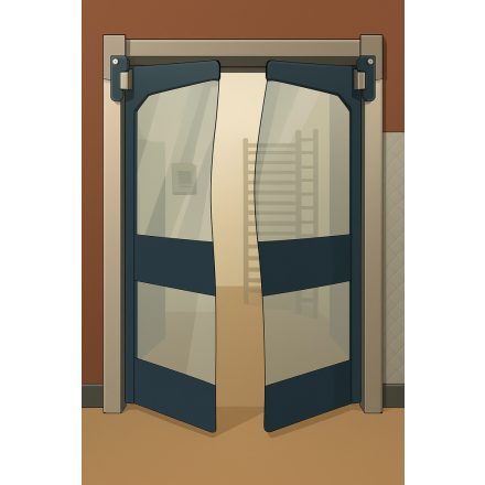 PVC lengőajtó 3000 × 3500 mm