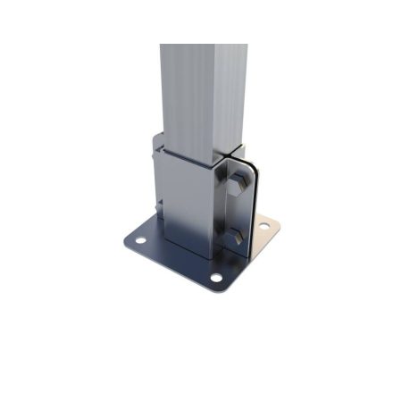 Rögzítő konzol talpelem, oldalt csavaros 5×5 cm