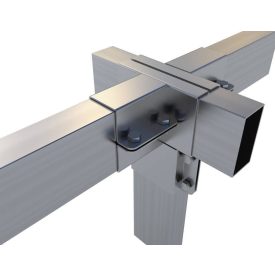   Rögzítő konzol dupla "T" egyenes kimenettel 10×5 cm