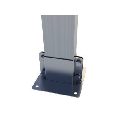 Rögzítő konzol talpelem, oldalt csavaros 10×5 cm