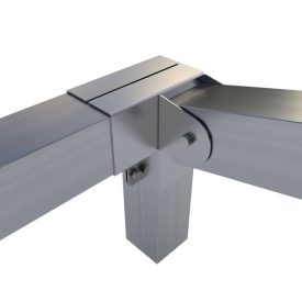   Rögzítő konzol sarokidom "L" bal oldalt állítható 10×10 cm
