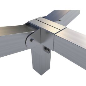   Rögzítő konzol sarokidom "L" + dupla állítható oldal 10×10 cm