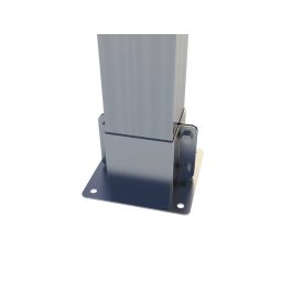 Rögzítő konzol talpelem, oldalt csavaros 10×10 cm