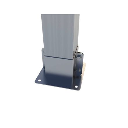 Rögzítő konzol talpelem, oldalt csavaros 10×10 cm