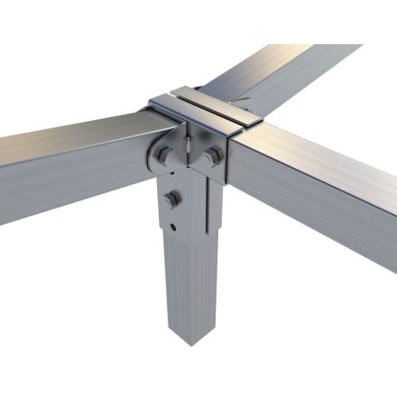 Rögzítő konzol sarokidom "L" + dupla állítható oldal 2,5×2,5 cm