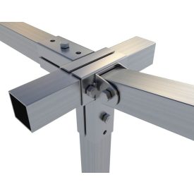   Rögzítő konzol dupla "T" + állítható és egyenes oldal 2,5×2,5 cm