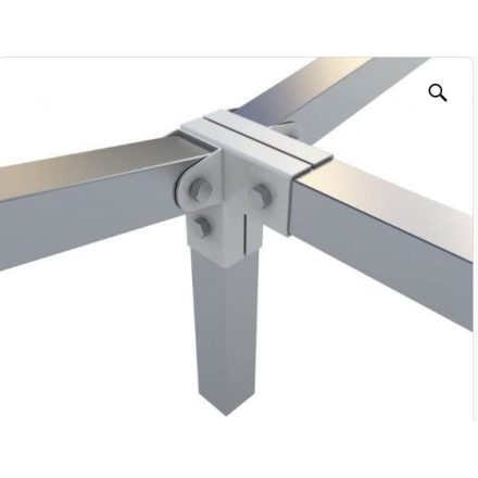 Rögzítő konzol sarokidom "L" + dupla állítható 5×5 cm