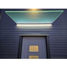 Üveg előtető alumínium profillal 1000×800 mm led világítással