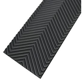 Halszálka mintás fekete gumilemez 3,5 mm